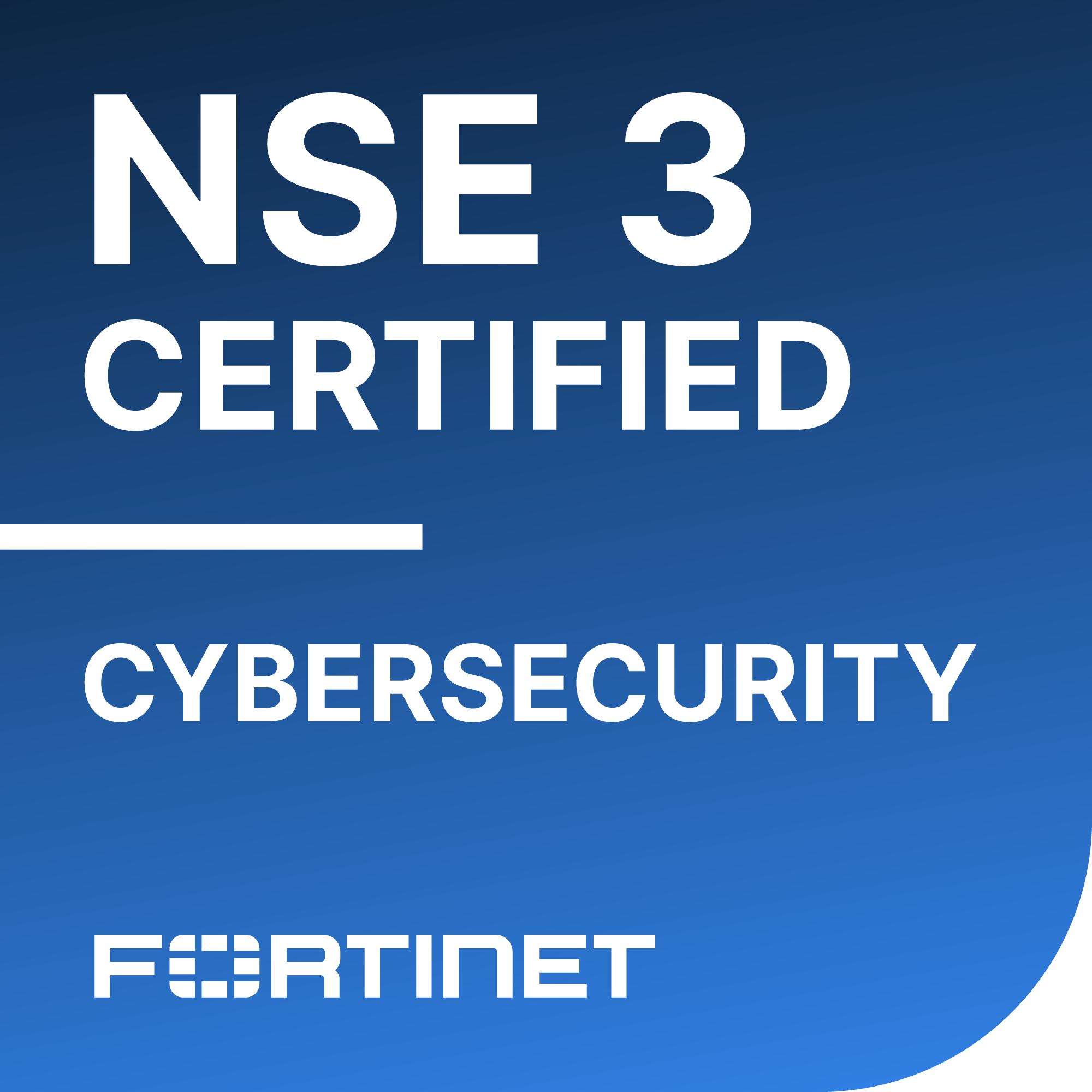 Fortinet Network Security Expert 3 badge